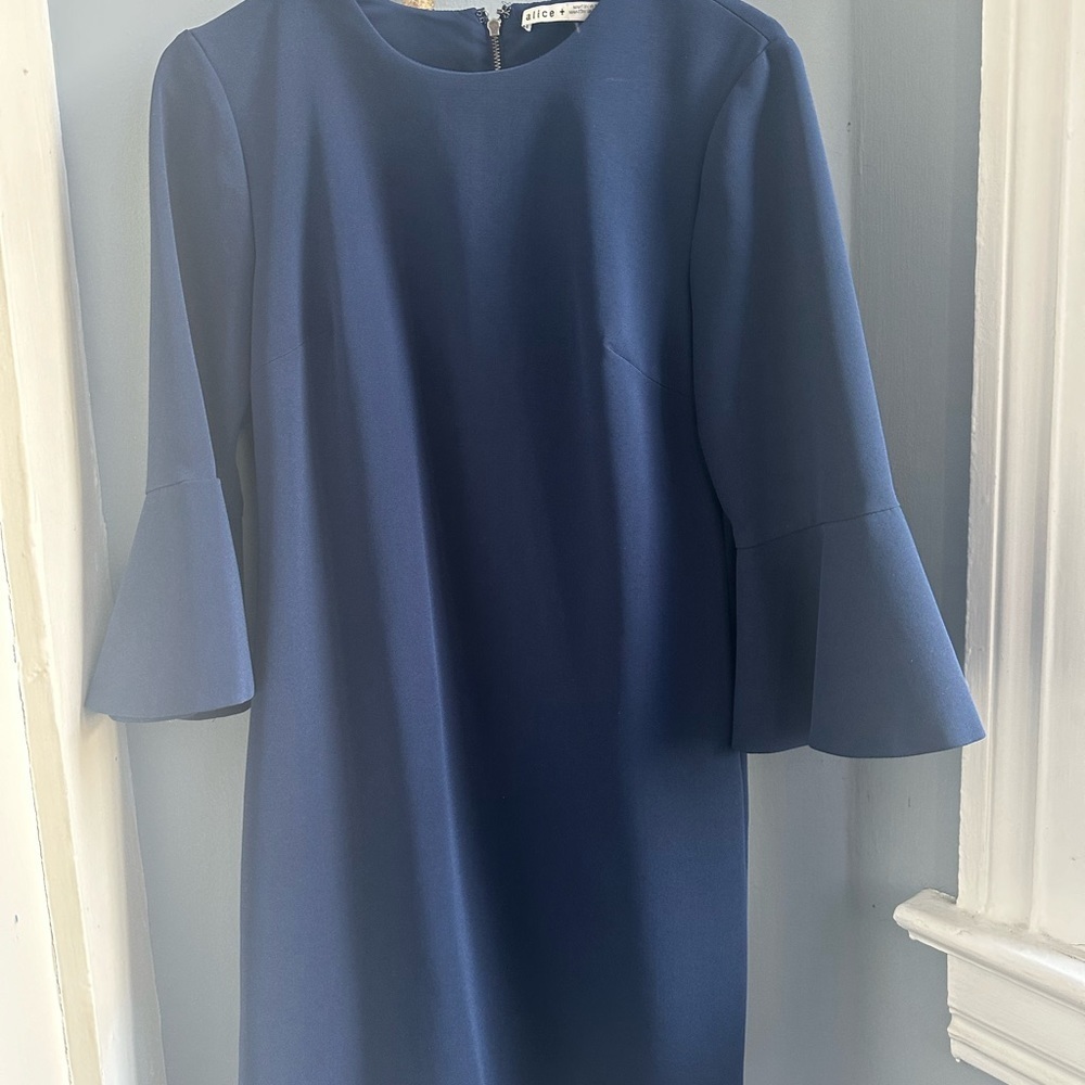 Alice + Olivia navy crew neck mini dress​ - Picture 2 of 4